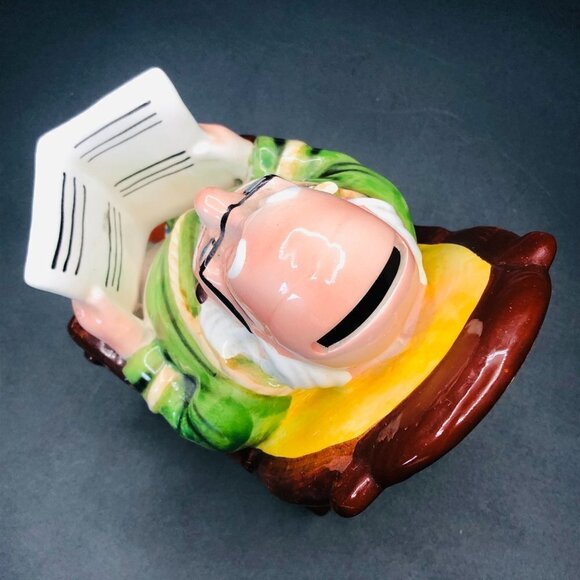 Vintage LEFTON Retirement Fund Ceramic Coin Bank Kitsch Grandpa Gag Gift - Picture 4 of 11